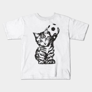 Kitten with a ball Kids T-Shirt